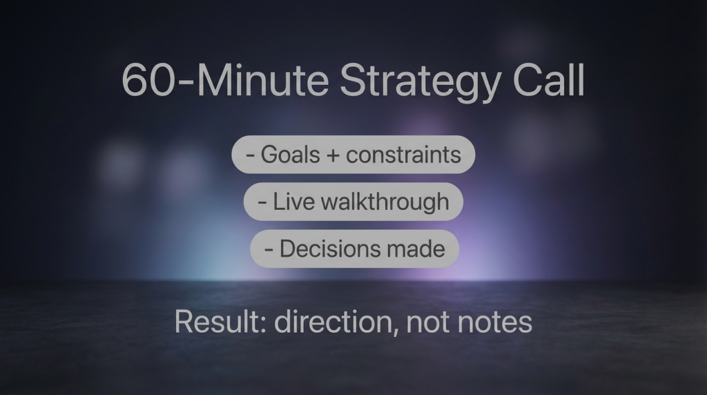 60-Minute Strategy Call package
